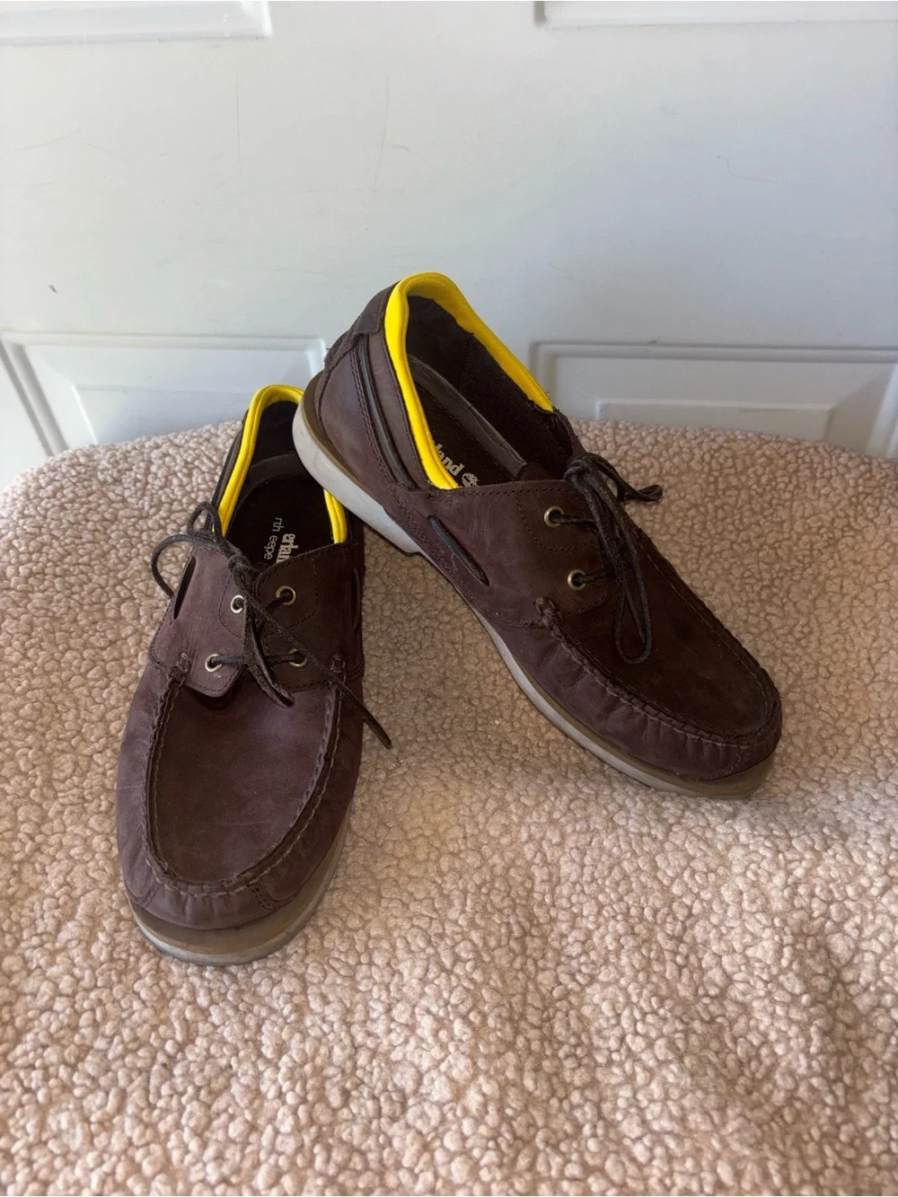 Timberland brown suede boat shoes size 10.5 M